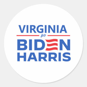 Sticker Rond Virginie pour Biden Harris