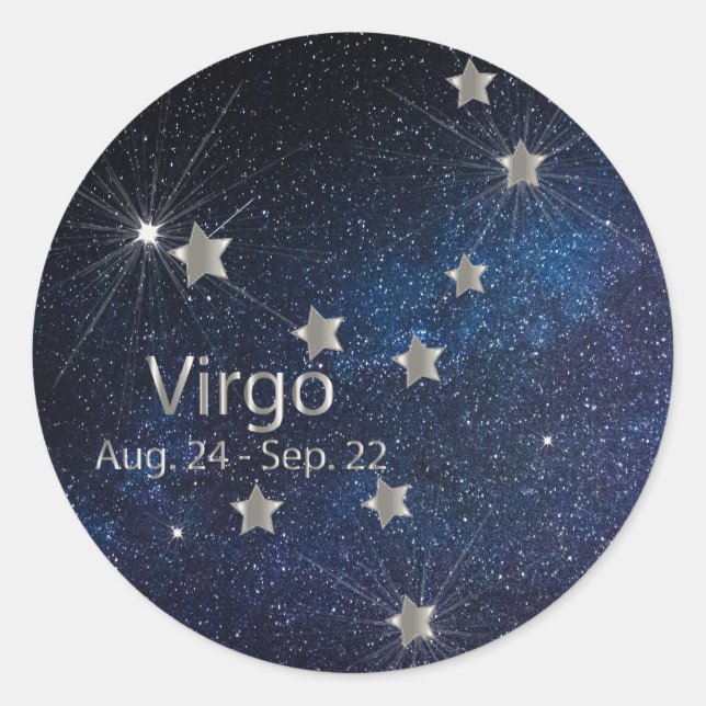 Sticker Rond Virgo - Panneau étoile Zodiac (Devant)