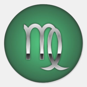 Sticker Rond Virgo - Symbole Zodiaque