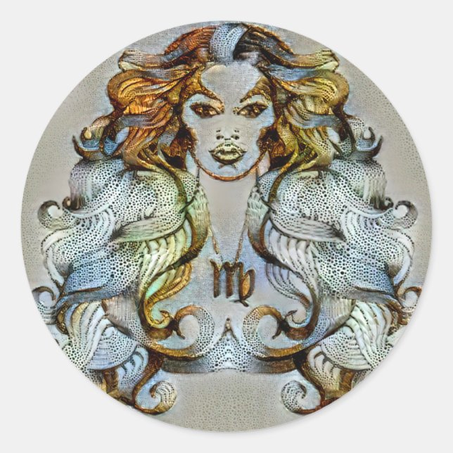 Sticker Rond Virgo Venice (Devant)