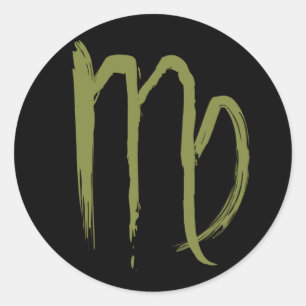 Sticker Rond VIRGO Zodiac Août Septembre Anniversaire Astrologi