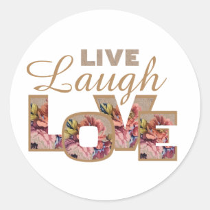 Sticker Rond Vis, Rire, amour