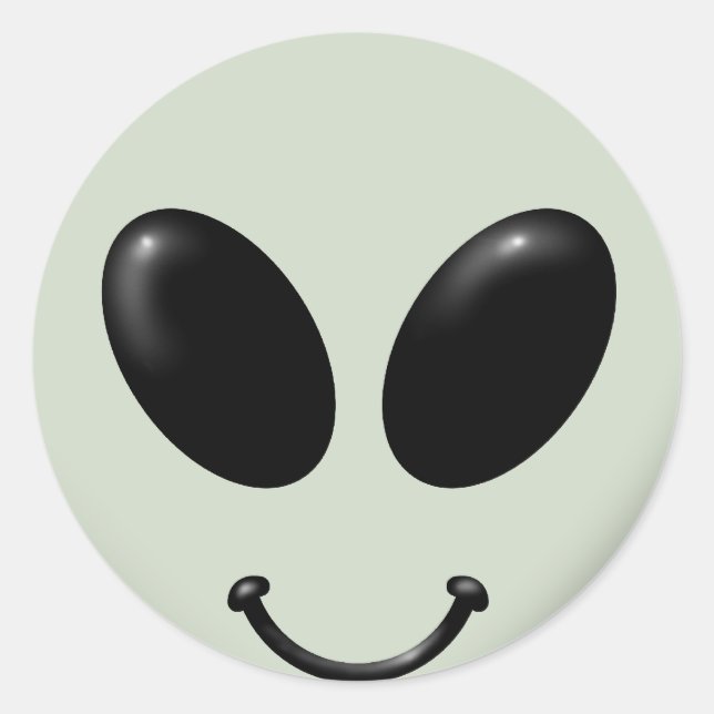 Sticker Rond Visage Alien (Devant)