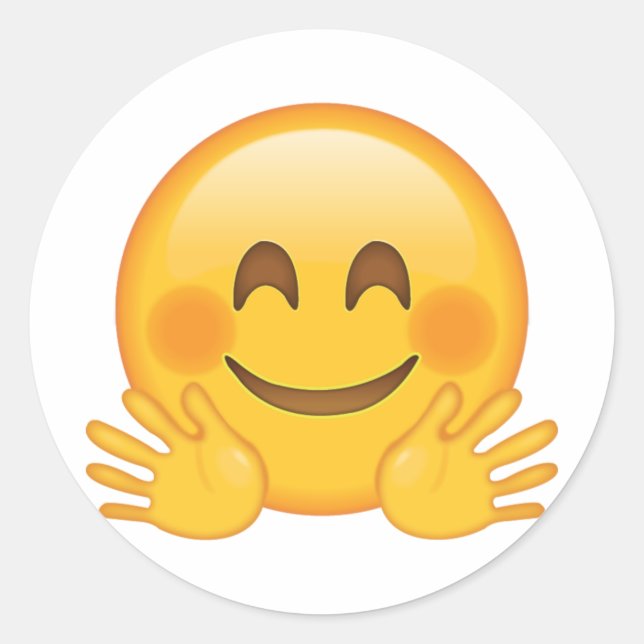 Sticker Rond Visage d'accrochage - Emoji (Devant)