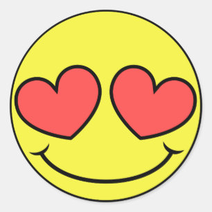 Sticker Rond Visage d'amour