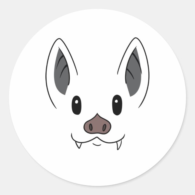 Sticker Rond Visage de chaume (Devant)