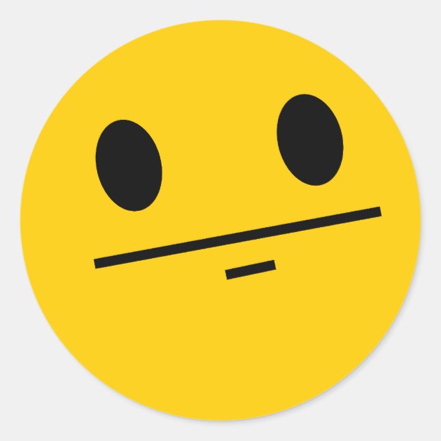 Sticker Rond Visage de poker (Devant)