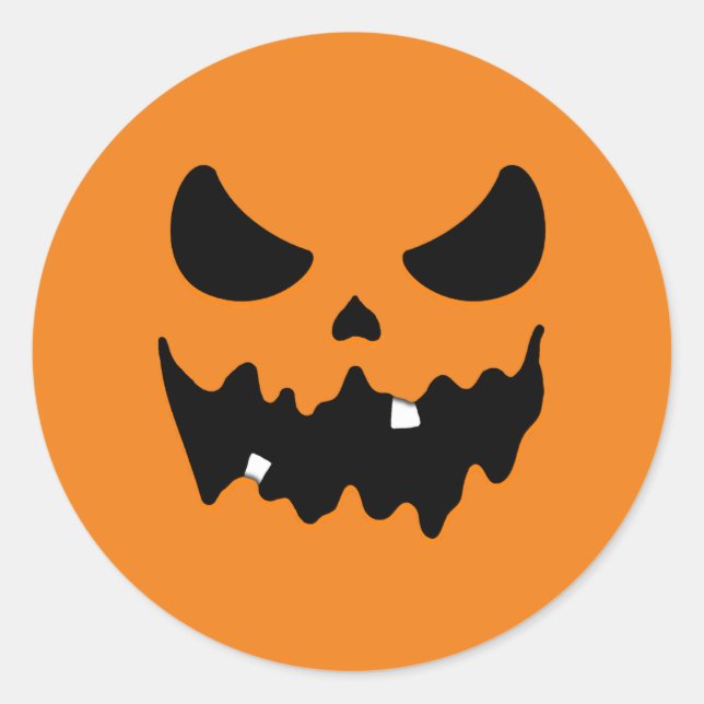 Sticker Rond Visage effrayant (Devant)