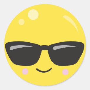 Sticker Rond Visage Emoji