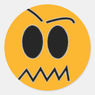 Sticker Rond visage en colère