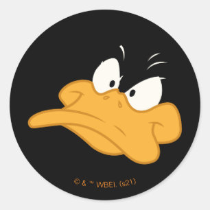 Sticker Rond Visage en colère de DAFFY DUCK™