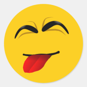 STICKER ROND VISAGE FUNNY