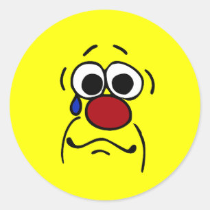 Sticker Rond Visage Grumpey de sympathie