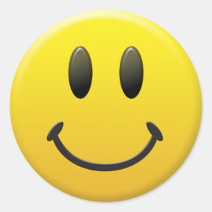 Sticker Rond Visage heureux
