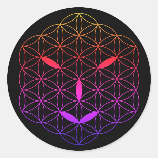 Sticker Rond Visage sacré - Arcturien 02, CF-Tr. (Devant)