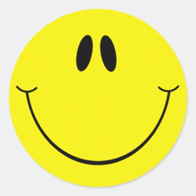 Sticker Rond Visage souriant (Devant)