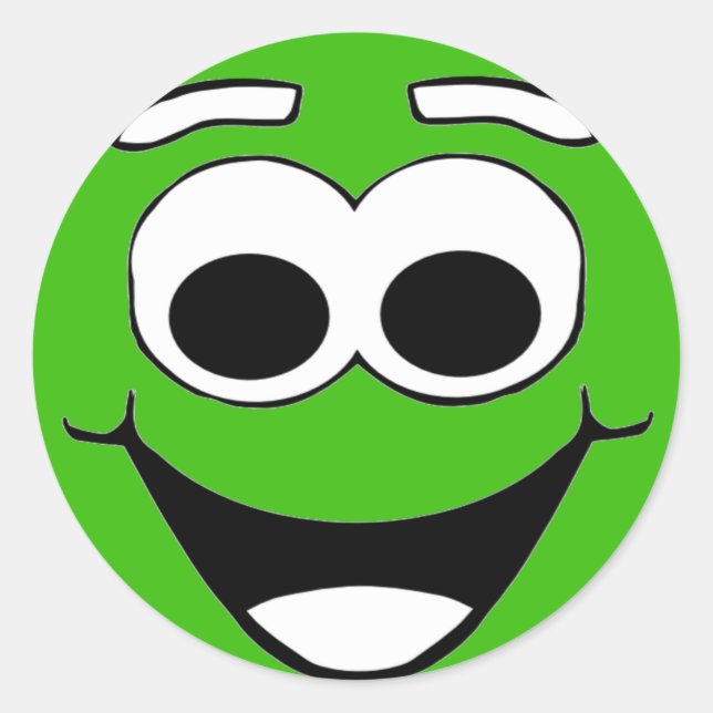 Sticker Rond Visage souriant (Devant)