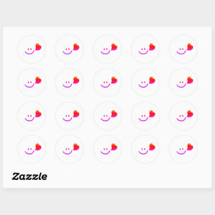 Sticker Rond Visage souriant heureux et mignon\motivation