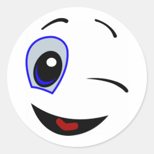 STICKER ROND VISAGE SOURIRE