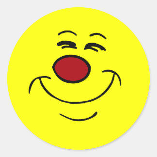 Sticker Rond Visage suffisant Grumpey