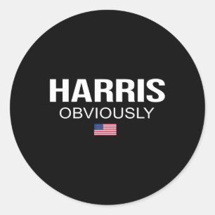 Sticker Rond Visiblement Pour Président 2024 Kamala American Dr