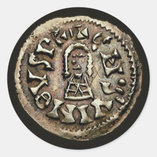 Sticker Rond Visigoth Chindaswinth Gold Coin Obverse