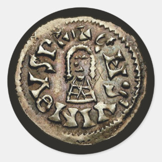 Sticker Rond Visigoth Chindaswinth Gold Coin Obverse