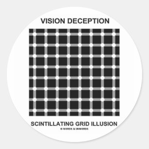 Sticker Rond Vision tromperie scintillant l'illusion de la gril