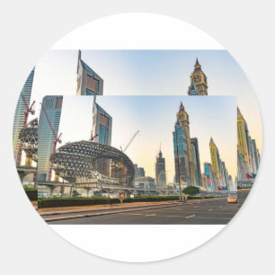 Sticker Rond Visite de la ville d'Abu Dhabi
