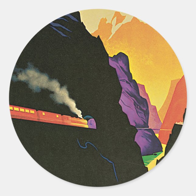 Sticker Rond Visitez La Yougoslavie (Devant)