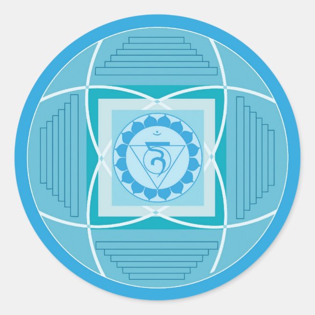 Sticker Rond Visuddha Chakra (Devant)