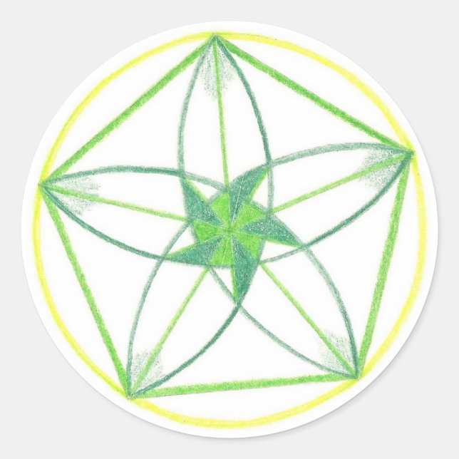 Sticker Rond Vitalité Mandala #2 (Devant)