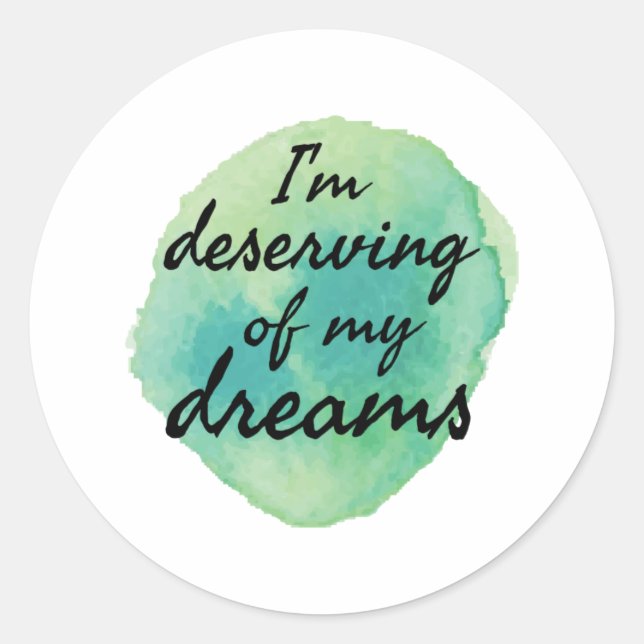 Sticker Rond vitrines positives pour l'acceptation de soi (Devant)