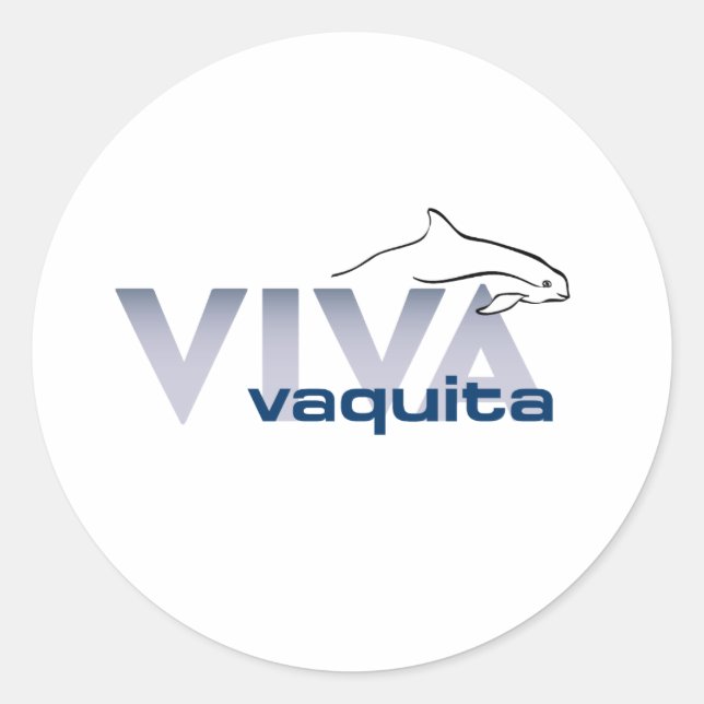 Sticker rond Viva Vaquita (Devant)