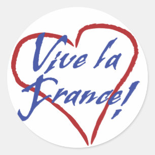 Sticker rond Vive la France