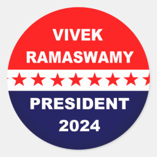Sticker Rond Vivek Ramaswamy Président 2024
