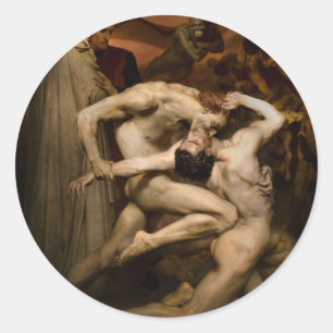 Sticker Rond Vivid Retro - Dante et Virgil