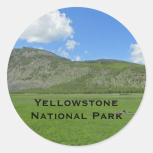 Sticker Rond Vivid Yellowstone Paysage Photo Parc national