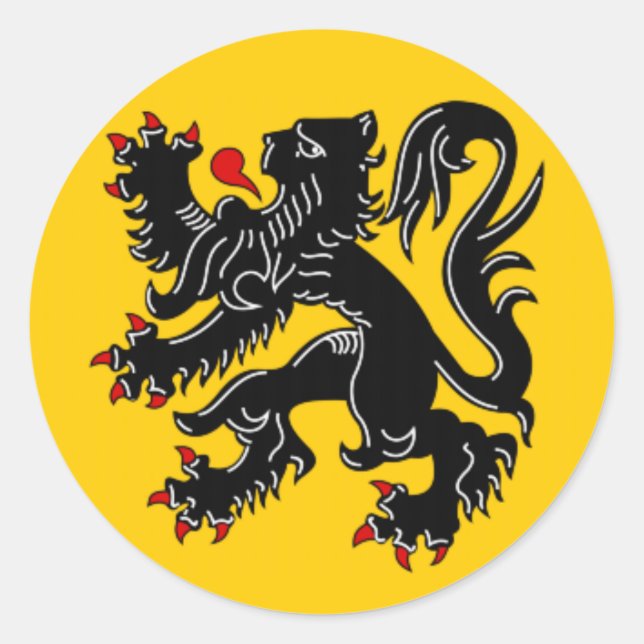Sticker Rond Vlaanderen (Flandre) (Devant)