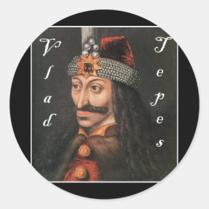 Sticker Rond Vlad Tepes avec le nom dans Blackadder