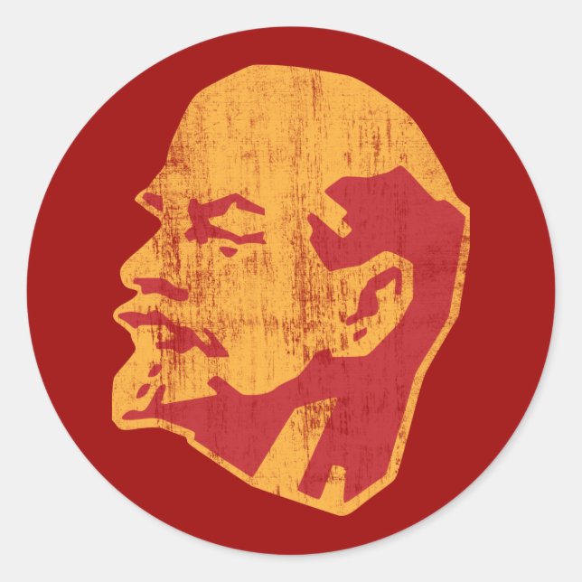 Sticker Rond vladimir lenin portrait ccp (Devant)