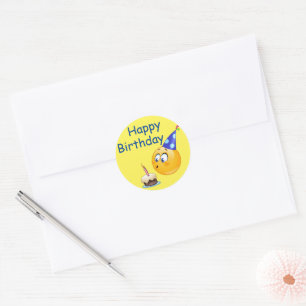 Sticker Rond Vœux d'anniversaire 