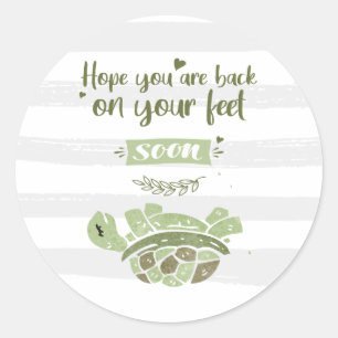 Sticker Rond Vœux Personnalisés de Rétablissement Cute Sympathi