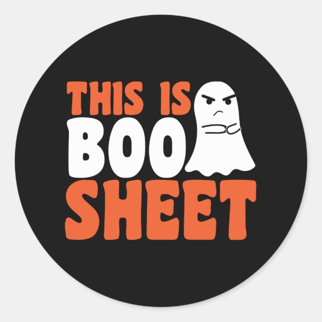 Sticker Rond Voici Le Costume D'Halloween Fantaisiste En Feuill (Devant)