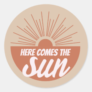 Sticker Rond Voici le soleil