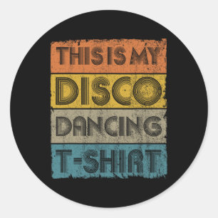 Sticker Rond Voici My Disco Retro les années 70 80s Music Dance