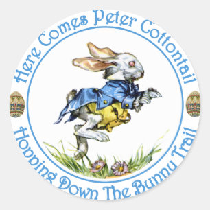 Sticker Rond Voici Peter Cottontail