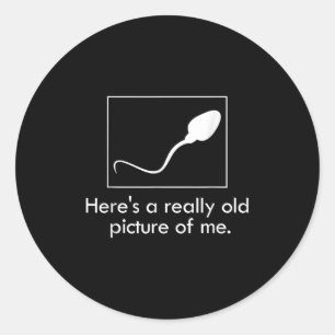 Sticker Rond Voici Une Photo Vraiment Vieille De Moi Vêtements 