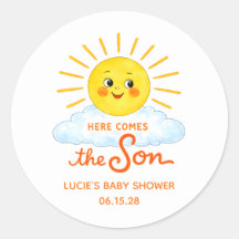 Voici venir le fils Shower bébé soleil dessiné à l