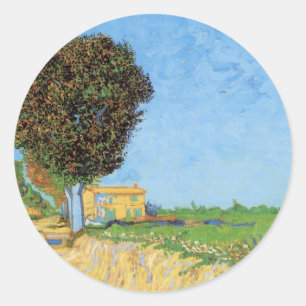 Sticker Rond Voie près d'Arles par Vincent van Gogh